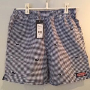 Vineyard Vines Boys Gingham Chappy Swim Suit - M
